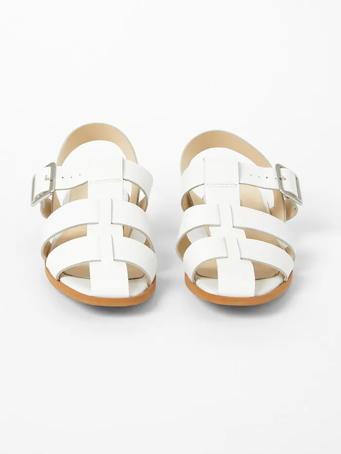 Woman Shoes French Connection SW X Luisa Fisherman Caged Sandals White