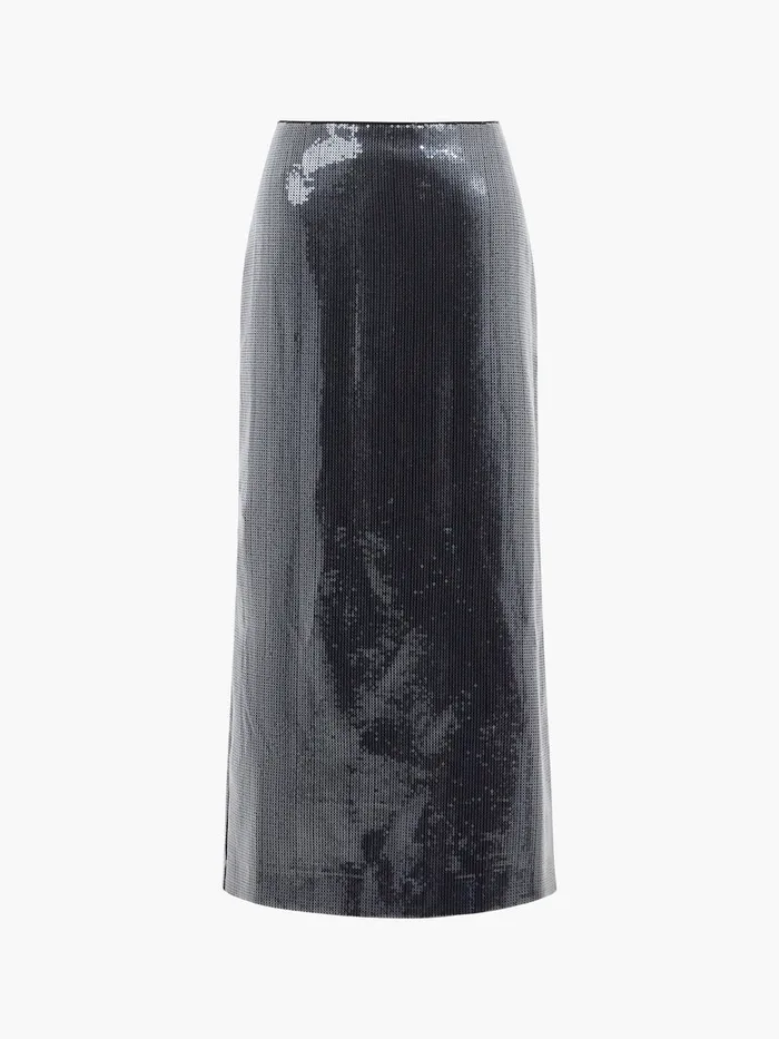 Woman Skirts and Shorts French Connection Amy Sequin Midi Skirt Gunmetal Woman Skirts and Shorts French Connection Amy Sequin Midi Skirt Gunmetal