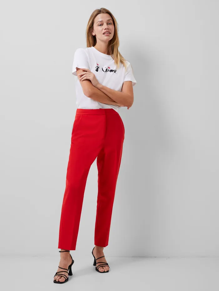 Woman Suits French Connection Echo Tapered Trousers True Red