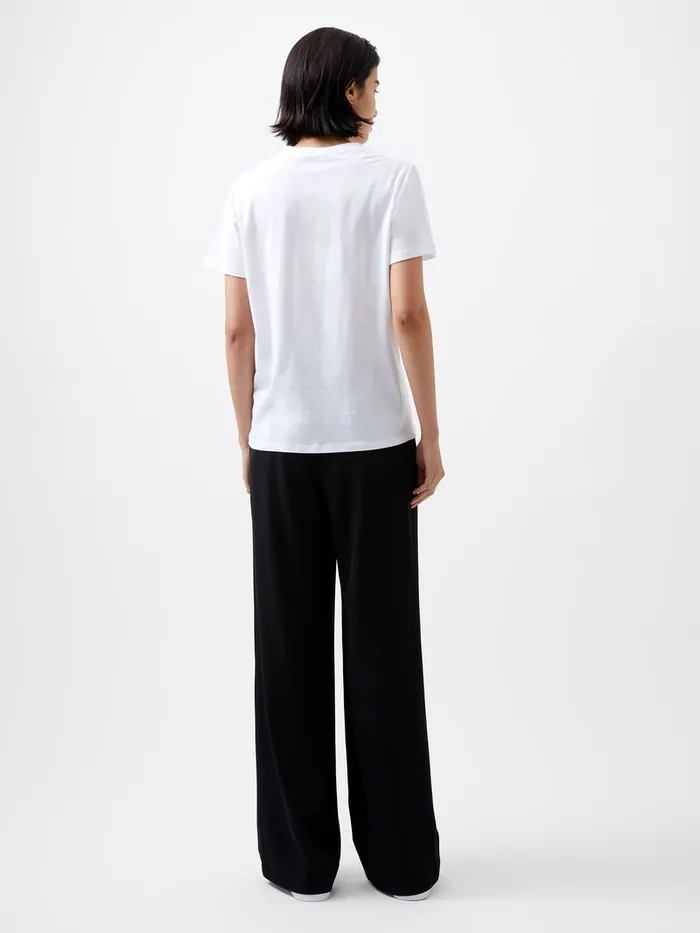 Woman Tops French Connection Bow Graphic TShirt Linen White Woman Tops French Connection Bow Graphic TShirt Linen White