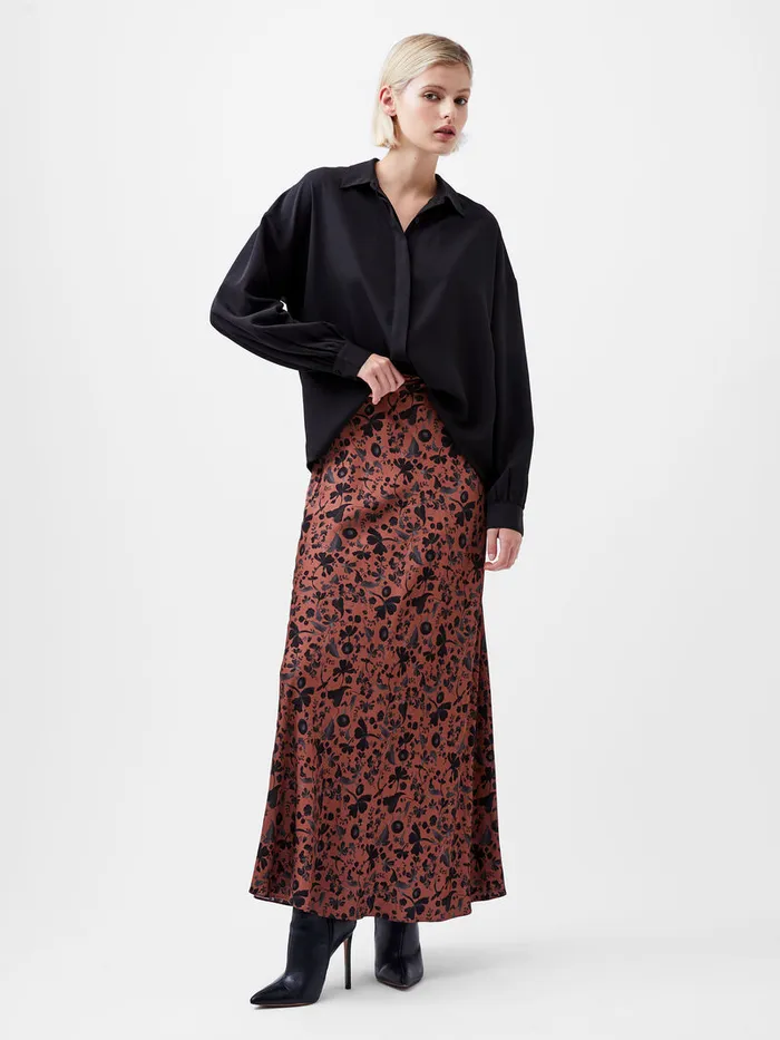 Woman Tops French Connection Capriana Crepe Tie Back Shirt Blackout Woman Tops French Connection Capriana Crepe Tie Back Shirt Blackout