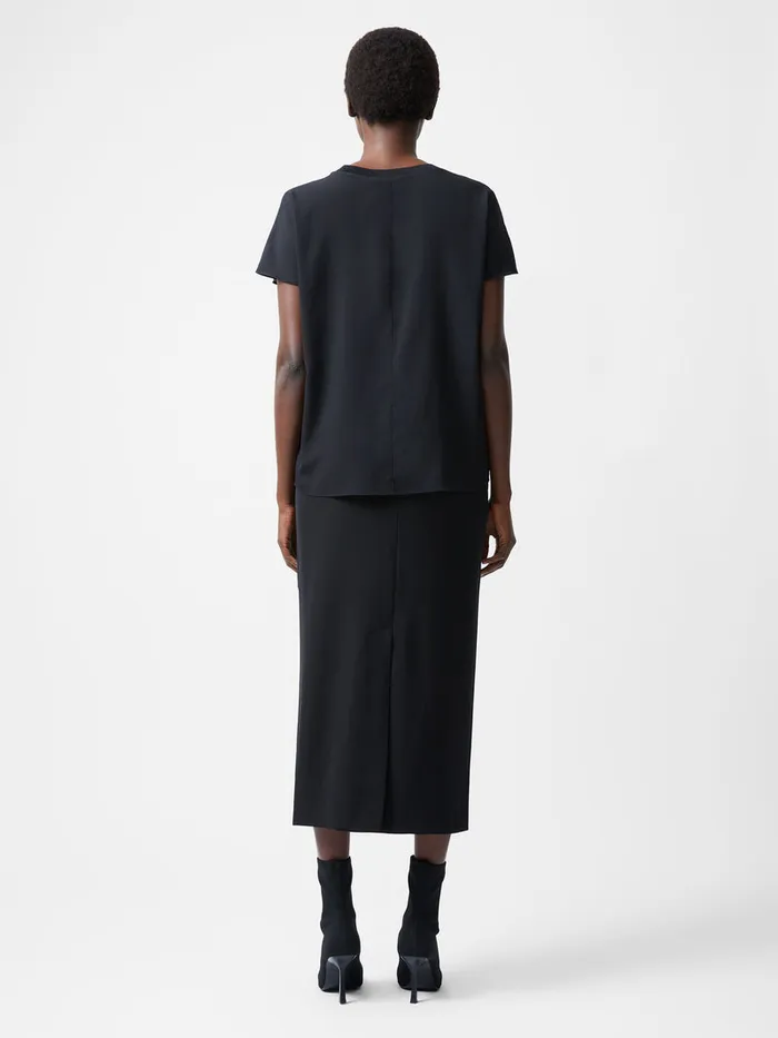 Woman Tops French Connection Caprina Recycled Crepe Crew Neck Top Black Woman Tops French Connection Caprina Recycled Crepe Crew Neck Top Black