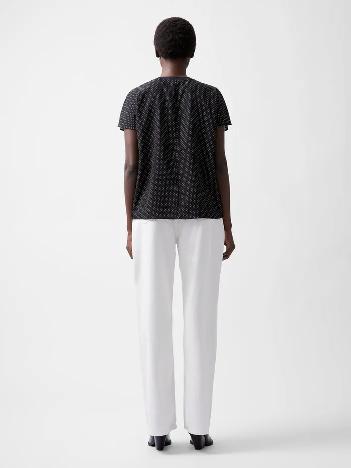 Woman Tops French Connection Dotty Spot Abeny Crew Neck Top Blackoutsummer Whit Woman Tops French Connection Dotty Spot Abeny Crew Neck Top Blackoutsummer Whit