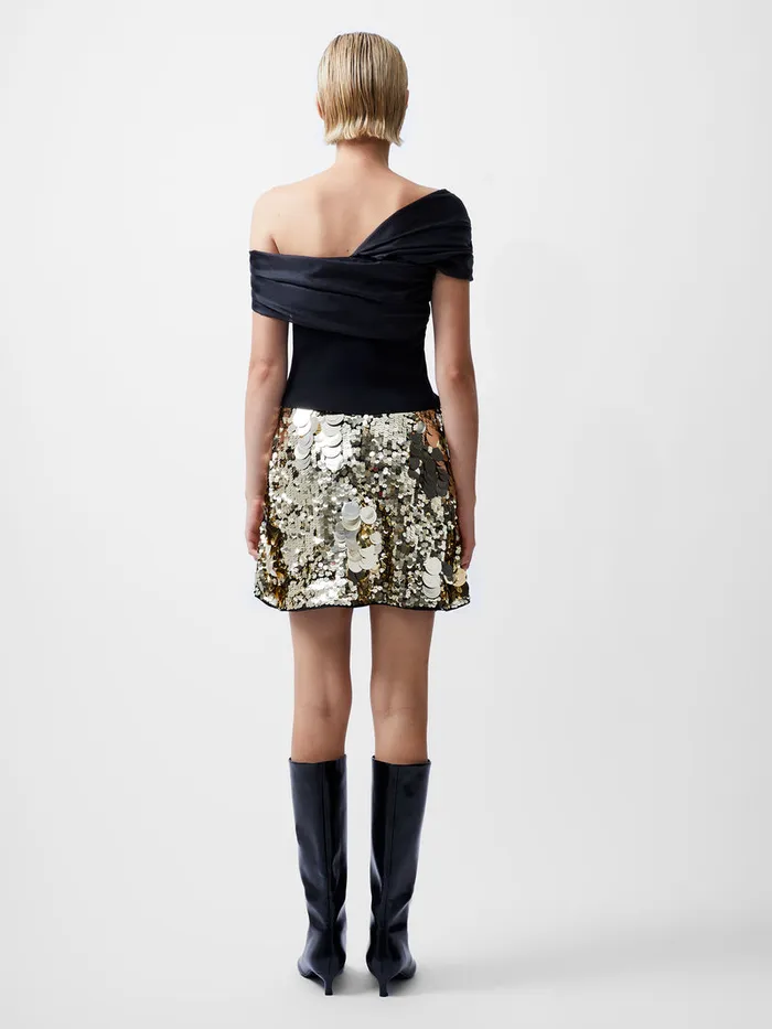 Woman Tops French Connection Noelani Asymmetrical Organza Off Shoulder Top Blackout Woman Tops French Connection Noelani Asymmetrical Organza Off Shoulder Top Blackout