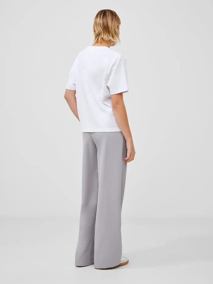 Woman Tops French Connection Rallie Cotton Rouched TShirt Linen White Woman Tops French Connection Rallie Cotton Rouched TShirt Linen White