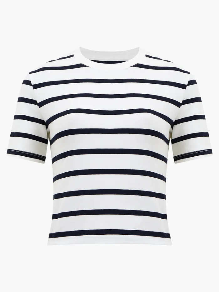 Woman Tops French Connection Rallie Stripe Crew Neck Top Stripe S Whitemarin Woman Tops French Connection Rallie Stripe Crew Neck Top Stripe S Whitemarin