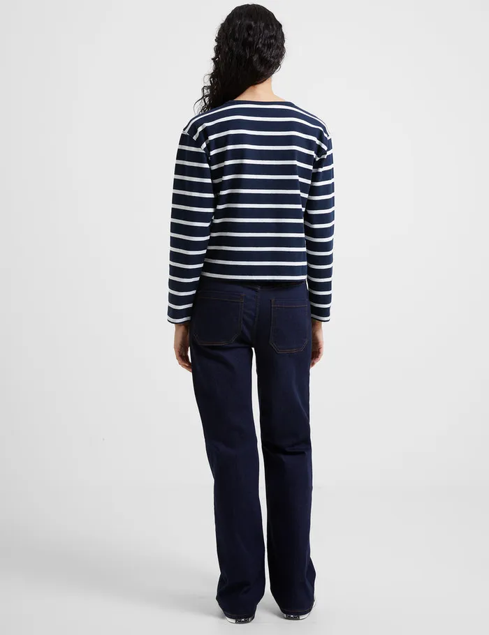 Woman Tops French Connection Rallie Stripe Slash Neck Top Stripe Marinewhite Woman Tops French Connection Rallie Stripe Slash Neck Top Stripe Marinewhite