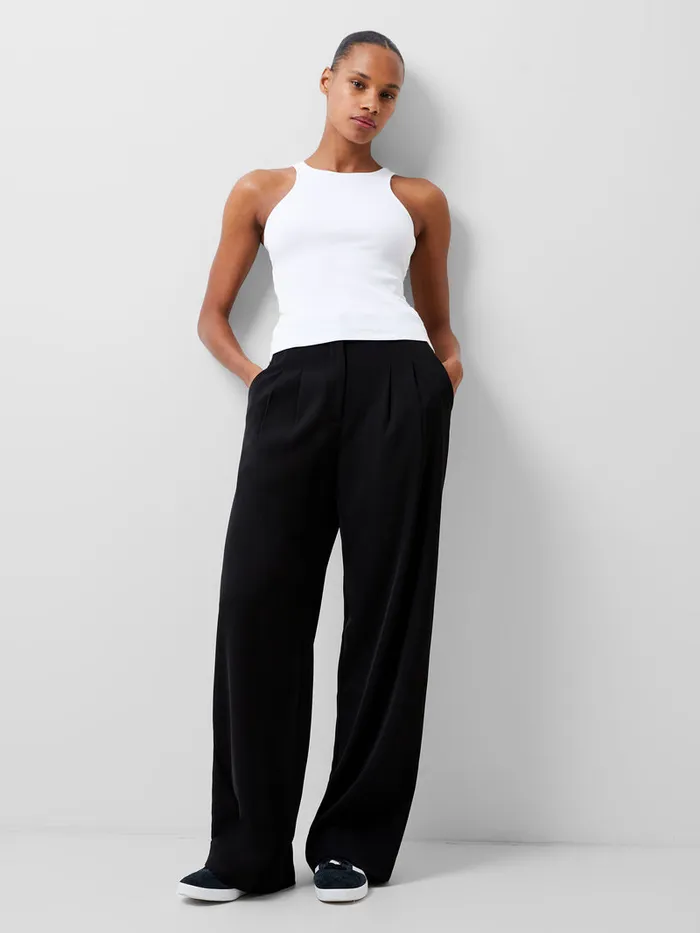 Woman Tops French Connection Rassia Sheryle Ribbed Tank Top White Woman Tops French Connection Rassia Sheryle Ribbed Tank Top White