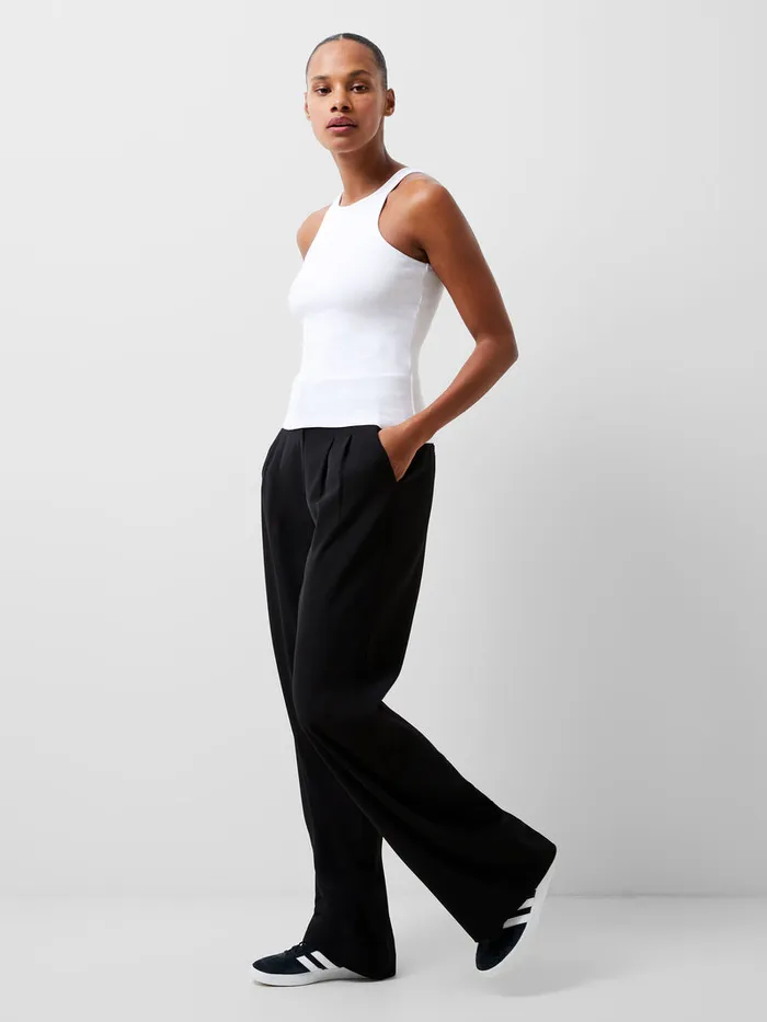 Woman Tops French Connection Rassia Sheryle Ribbed Tank Top White Woman Tops French Connection Rassia Sheryle Ribbed Tank Top White