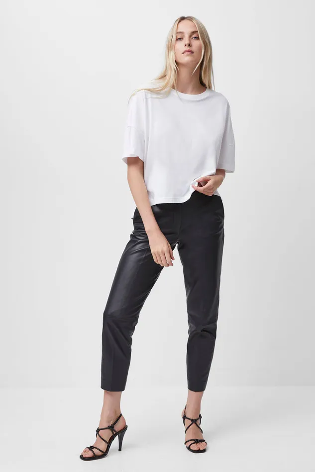 Woman Tops French Connection Tally Crew Neck Top Linen White Woman Tops French Connection Tally Crew Neck Top Linen White