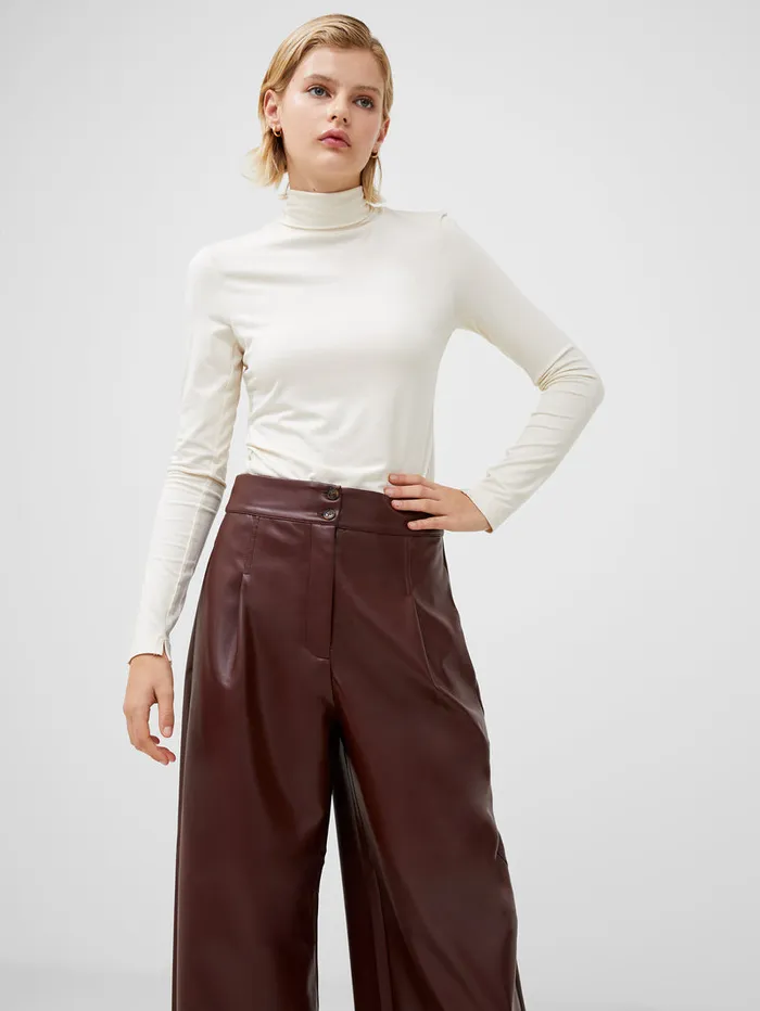 Woman Tops French Connection Venitia Jersey Split Cuff Top Classic Cream
