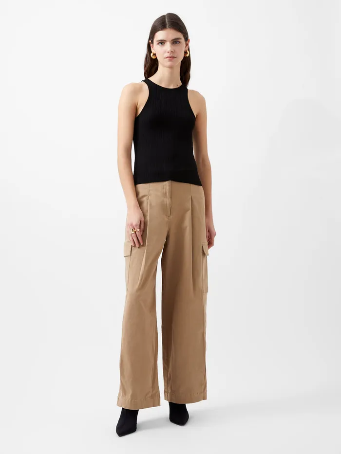 Woman Trousers French Connection Atena Twill Cargo Pants Autumn Camel Woman Trousers French Connection Atena Twill Cargo Pants Autumn Camel