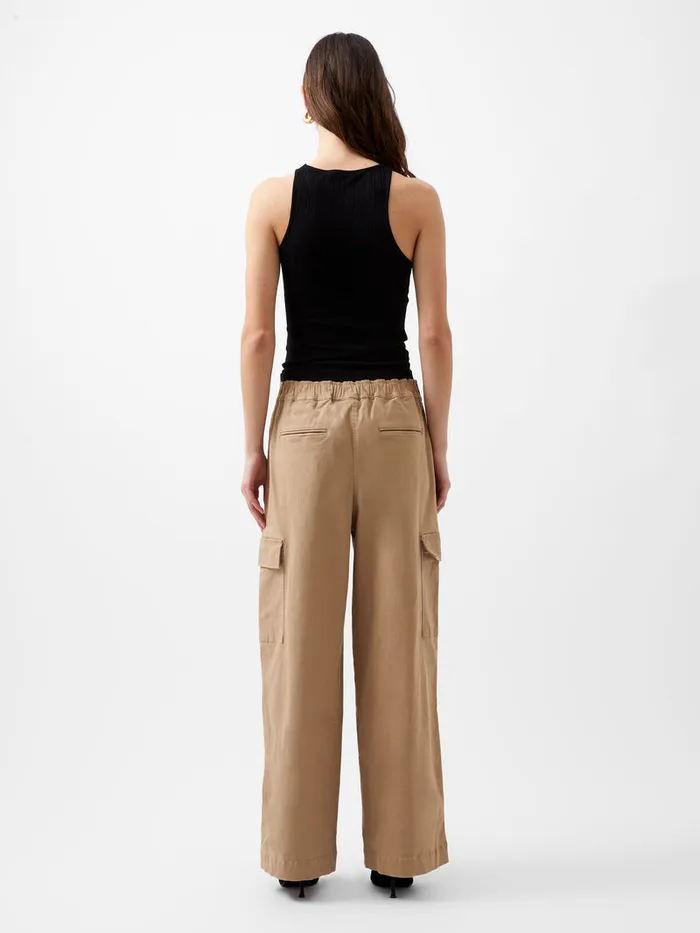 Woman Trousers French Connection Atena Twill Cargo Pants Autumn Camel Woman Trousers French Connection Atena Twill Cargo Pants Autumn Camel