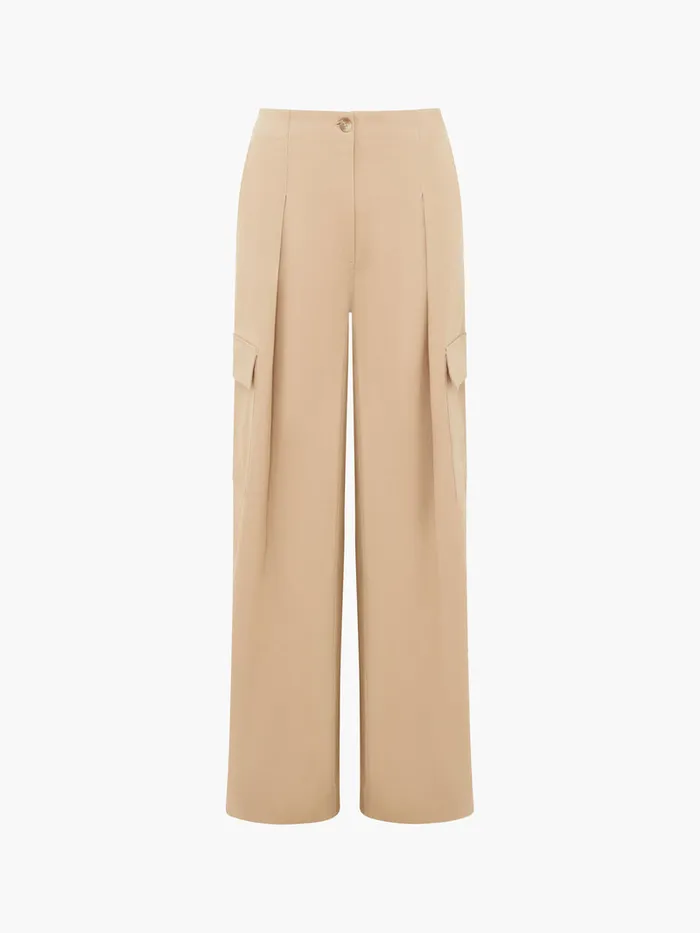 Woman Trousers French Connection Atena Twill Cargo Pants Autumn Camel Woman Trousers French Connection Atena Twill Cargo Pants Autumn Camel