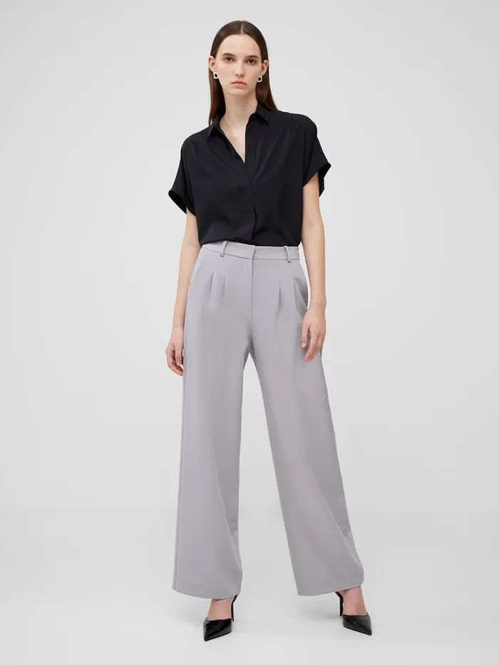 Woman Trousers French Connection Echo Crepe Trousers Alloy
