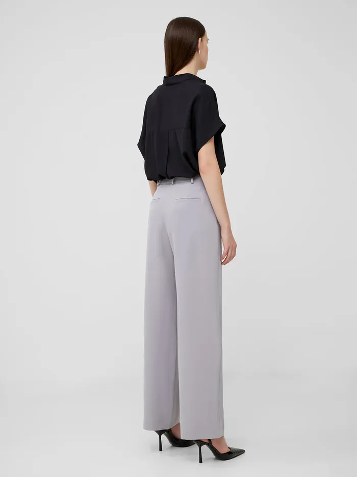 Woman Trousers French Connection Echo Crepe Trousers Alloy Woman Trousers French Connection Echo Crepe Trousers Alloy