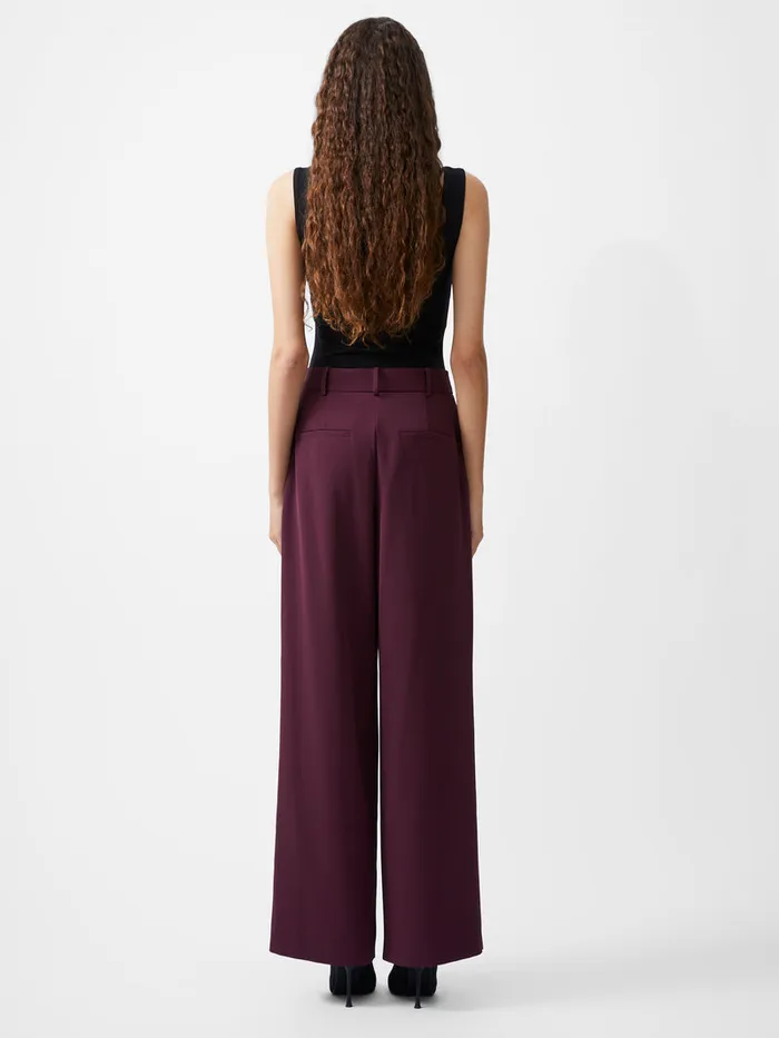 Woman Trousers French Connection Harrie Tailored Trousers Burgundy Red Woman Trousers French Connection Harrie Tailored Trousers Burgundy Red