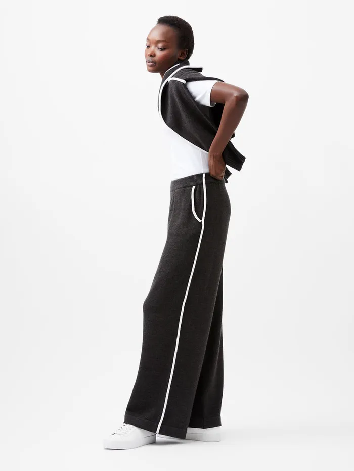 Woman Trousers French Connection Jordan Trousers Charcoalwhite