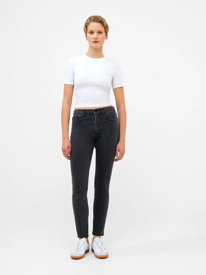Woman Trousers French Connection Soft Stretch Denim High Rise Skinny Jeans 30 Inch Charcoal Woman Trousers French Connection Soft Stretch Denim High Rise Skinny Jeans 30 Inch Charcoal