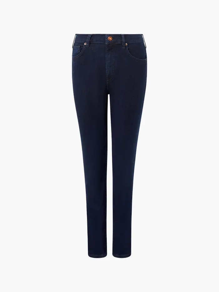 Woman Trousers French Connection Soft Stretch Denim High Rise Skinny Jeans 30 Inch Dark Wash Woman Trousers French Connection Soft Stretch Denim High Rise Skinny Jeans 30 Inch Dark Wash