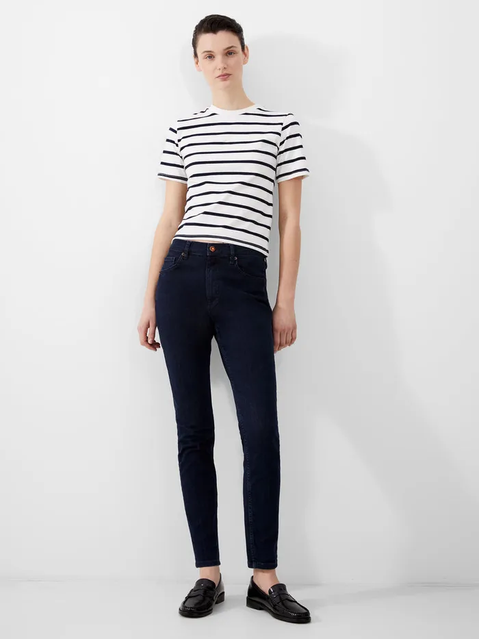 Woman Trousers French Connection Soft Stretch Denim High Rise Skinny Jeans 30 Inch Dark Wash Woman Trousers French Connection Soft Stretch Denim High Rise Skinny Jeans 30 Inch Dark Wash