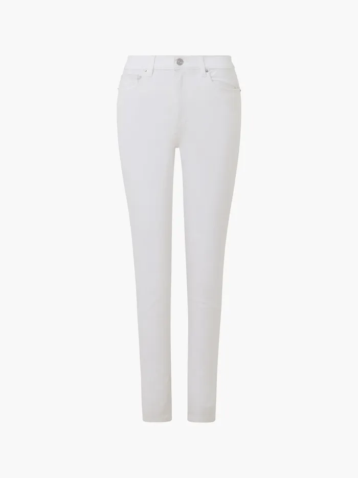 Woman Trousers French Connection Soft Stretch Denim High Rise Skinny Jeans 30 Inch White Woman Trousers French Connection Soft Stretch Denim High Rise Skinny Jeans 30 Inch White