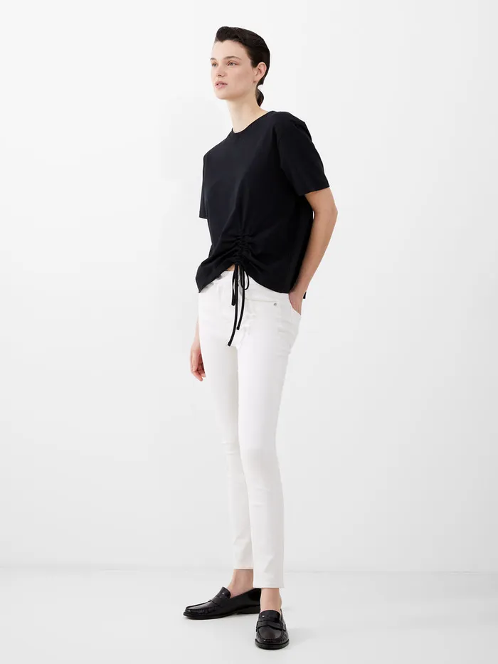 Woman Trousers French Connection Soft Stretch Denim High Rise Skinny Jeans 30 Inch White Woman Trousers French Connection Soft Stretch Denim High Rise Skinny Jeans 30 Inch White