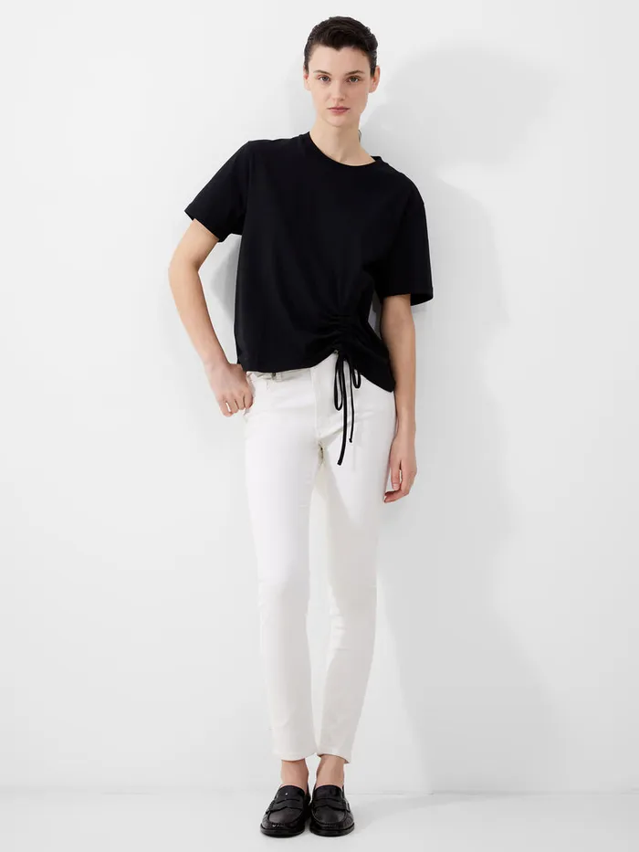 Woman Trousers French Connection Soft Stretch Denim High Rise Skinny Jeans 30 Inch White Woman Trousers French Connection Soft Stretch Denim High Rise Skinny Jeans 30 Inch White