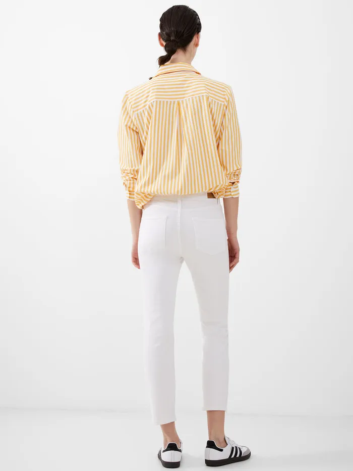 Woman Trousers French Connection Stretch Denim Ankle Length Jeans 28 Inch White Woman Trousers French Connection Stretch Denim Ankle Length Jeans 28 Inch White