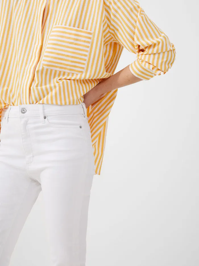 Woman Trousers French Connection Stretch Denim Ankle Length Jeans 28 Inch White Woman Trousers French Connection Stretch Denim Ankle Length Jeans 28 Inch White