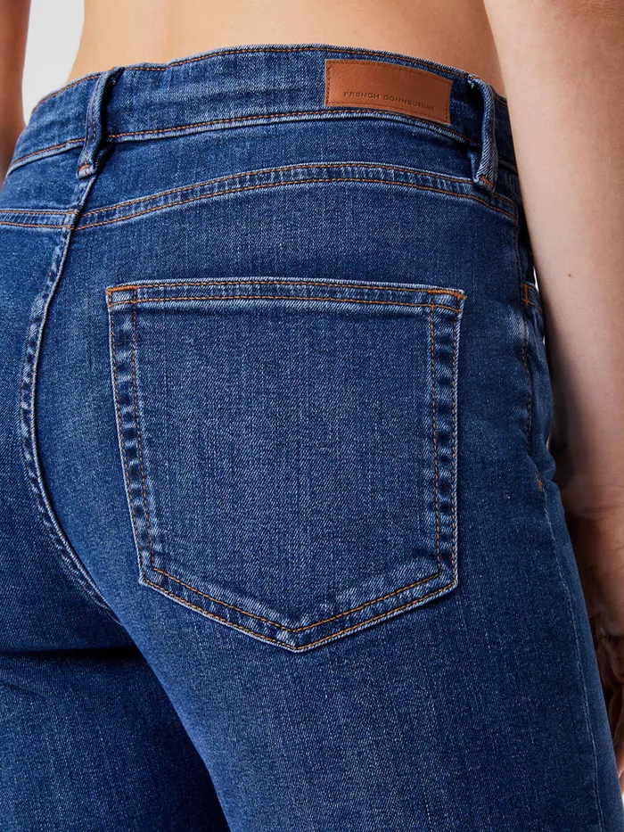 Woman Trousers French Connection Stretch Denim Bootcut Ankle Length Jeans 30 Inch Vintage Mid Wash Woman Trousers French Connection Stretch Denim Bootcut Ankle Length Jeans 30 Inch Vintage Mid Wash