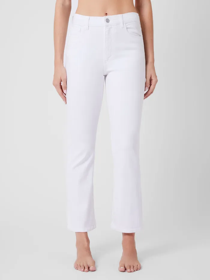 Woman Trousers French Connection Stretch Denim Bootcut Ankle Length Jeans 30 Inch White Woman Trousers French Connection Stretch Denim Bootcut Ankle Length Jeans 30 Inch White