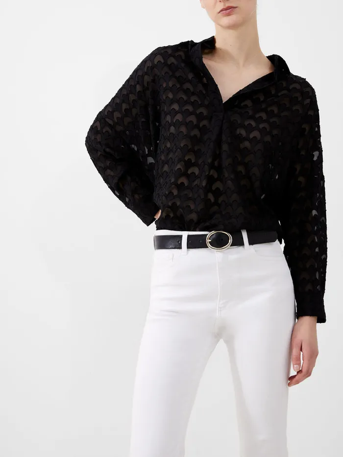Woman Trousers French Connection Stretch Denim Bootcut Ankle Length Jeans 30 Inch White Woman Trousers French Connection Stretch Denim Bootcut Ankle Length Jeans 30 Inch White