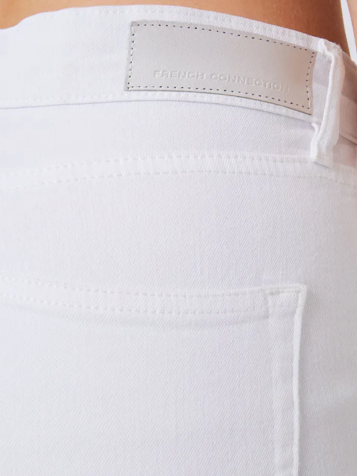 Woman Trousers French Connection Stretch Denim Bootcut Ankle Length Jeans 30 Inch White Woman Trousers French Connection Stretch Denim Bootcut Ankle Length Jeans 30 Inch White