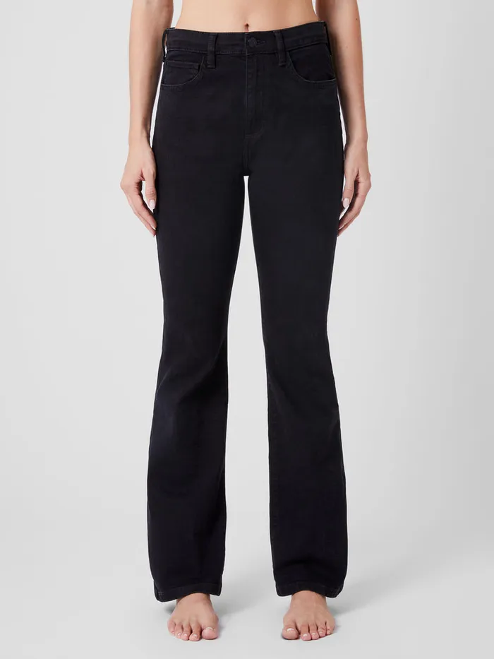 Woman Trousers French Connection Stretch Denim Bootcut Full Length Jeans 34 Inch Black Woman Trousers French Connection Stretch Denim Bootcut Full Length Jeans 34 Inch Black