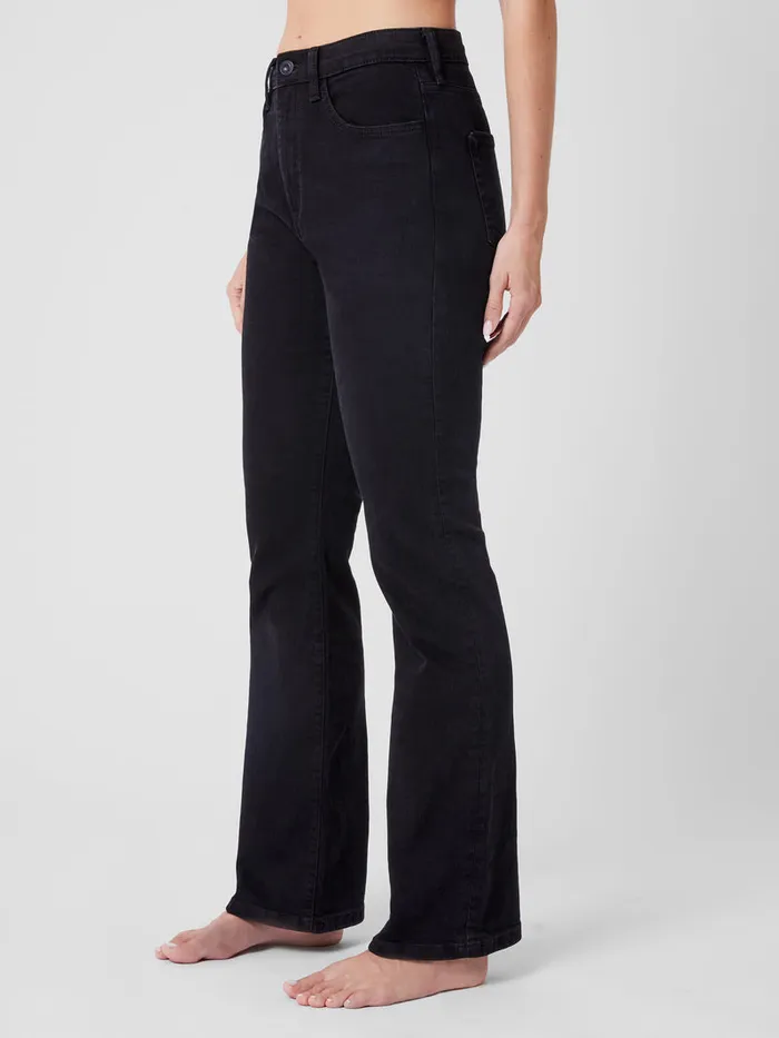 Woman Trousers French Connection Stretch Denim Bootcut Full Length Jeans 34 Inch Black Woman Trousers French Connection Stretch Denim Bootcut Full Length Jeans 34 Inch Black