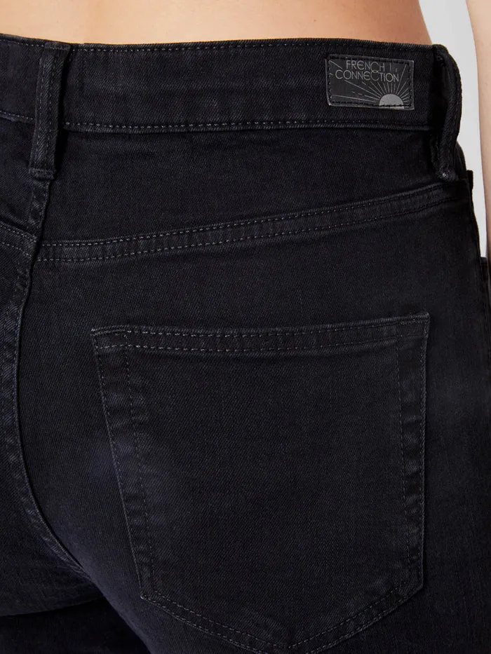 Woman Trousers French Connection Stretch Denim Bootcut Full Length Jeans 34 Inch Black Woman Trousers French Connection Stretch Denim Bootcut Full Length Jeans 34 Inch Black