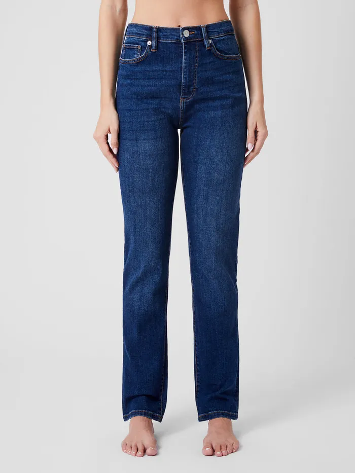 Woman Trousers French Connection Stretch Denim Cigarette Fit Full Length Jeans 34 Inch Mid Wash Woman Trousers French Connection Stretch Denim Cigarette Fit Full Length Jeans 34 Inch Mid Wash