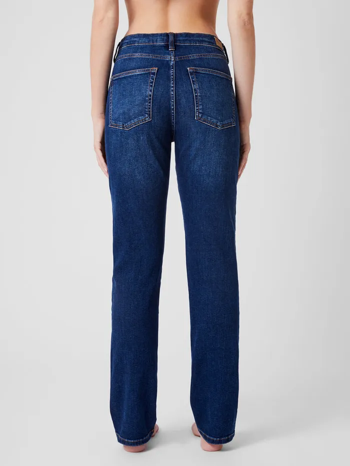 Woman Trousers French Connection Stretch Denim Cigarette Fit Full Length Jeans 34 Inch Mid Wash Woman Trousers French Connection Stretch Denim Cigarette Fit Full Length Jeans 34 Inch Mid Wash
