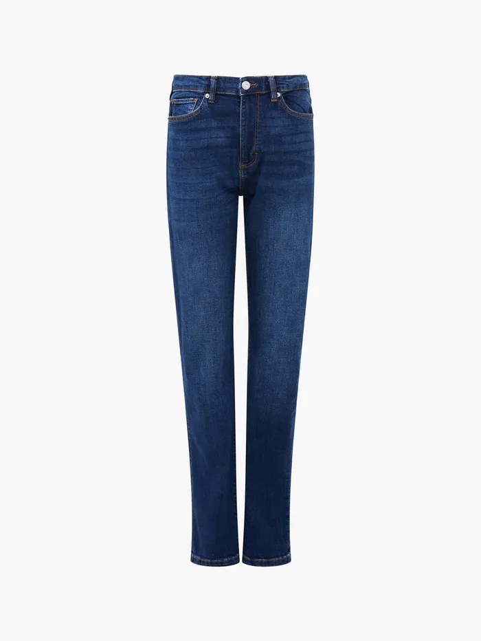 Woman Trousers French Connection Stretch Denim Cigarette Fit Full Length Jeans 34 Inch Mid Wash Woman Trousers French Connection Stretch Denim Cigarette Fit Full Length Jeans 34 Inch Mid Wash