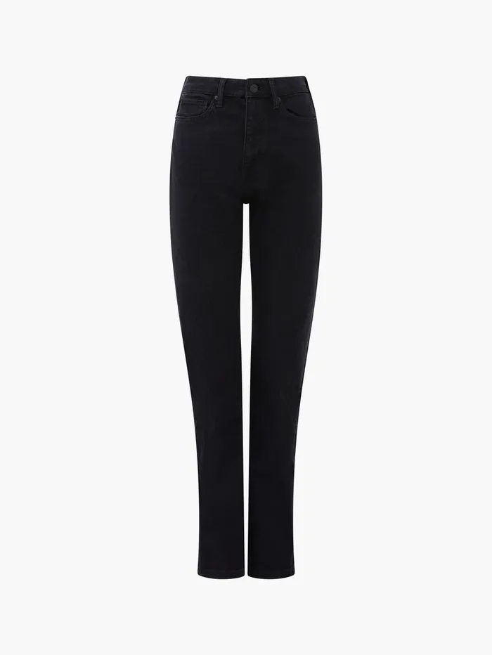Woman Trousers French Connection Stretch Denim Cigarette Fit High Waisted Jeans 34 Inch Black Woman Trousers French Connection Stretch Denim Cigarette Fit High Waisted Jeans 34 Inch Black