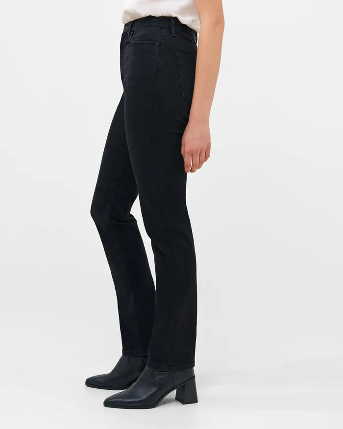 Woman Trousers French Connection Stretch Denim Cigarette Fit High Waisted Jeans 34 Inch Black Woman Trousers French Connection Stretch Denim Cigarette Fit High Waisted Jeans 34 Inch Black