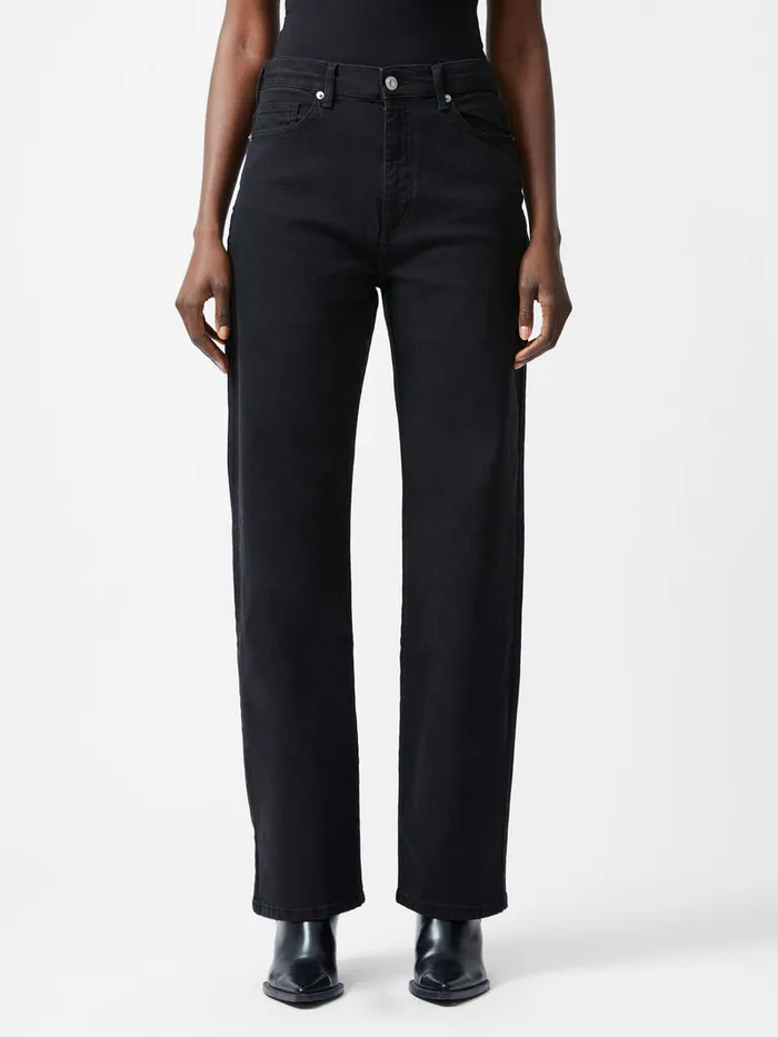 Woman Trousers French Connection Toms Denim Bleach Line Jeans 32 Inch Just Black Woman Trousers French Connection Toms Denim Bleach Line Jeans 32 Inch Just Black