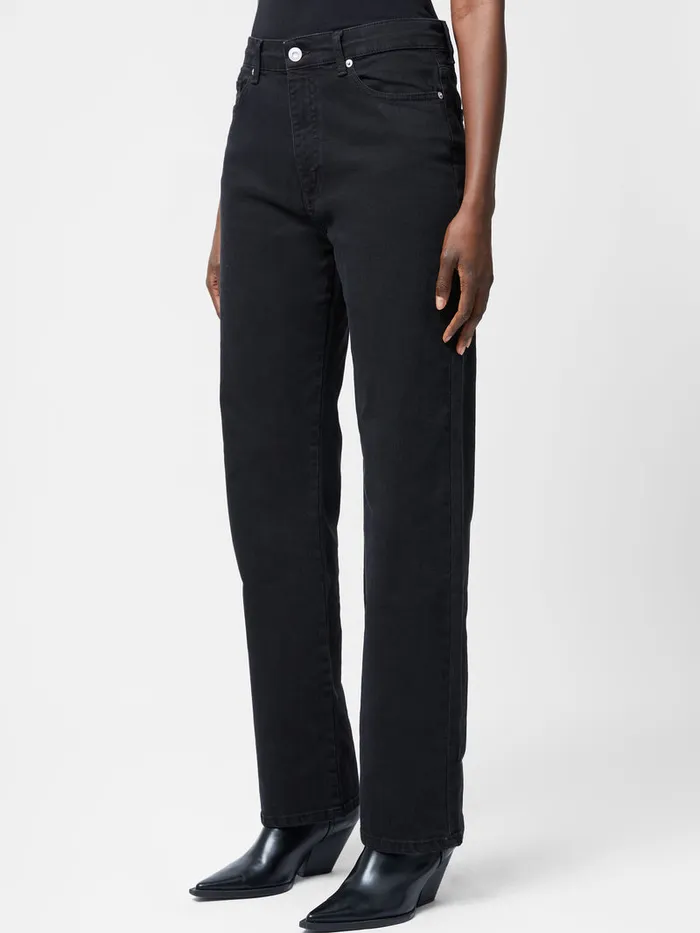 Woman Trousers French Connection Toms Denim Bleach Line Jeans 32 Inch Just Black Woman Trousers French Connection Toms Denim Bleach Line Jeans 32 Inch Just Black