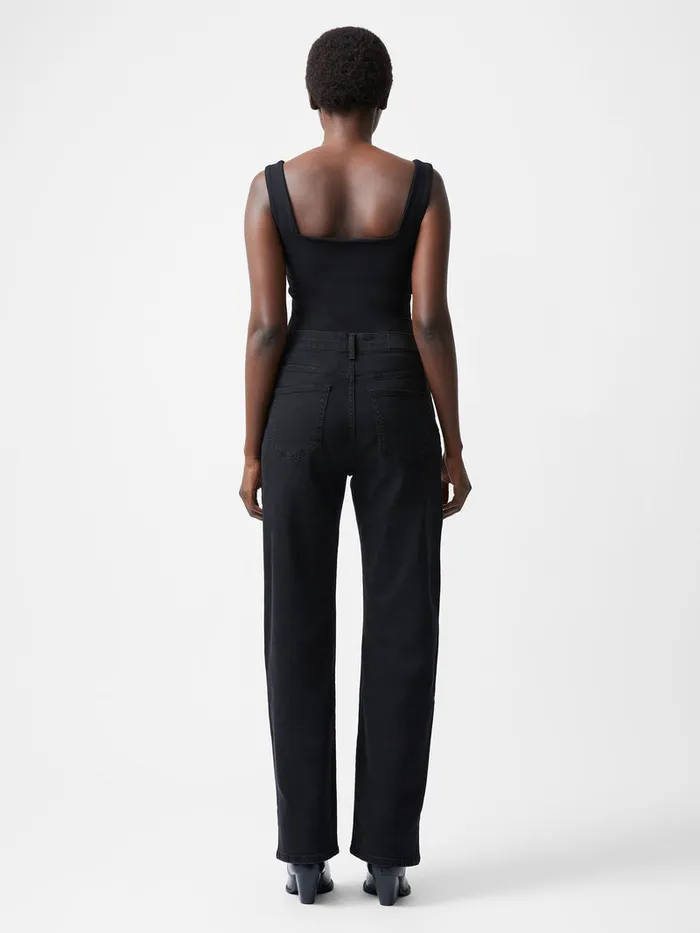 Woman Trousers French Connection Toms Denim Bleach Line Jeans 32 Inch Just Black Woman Trousers French Connection Toms Denim Bleach Line Jeans 32 Inch Just Black