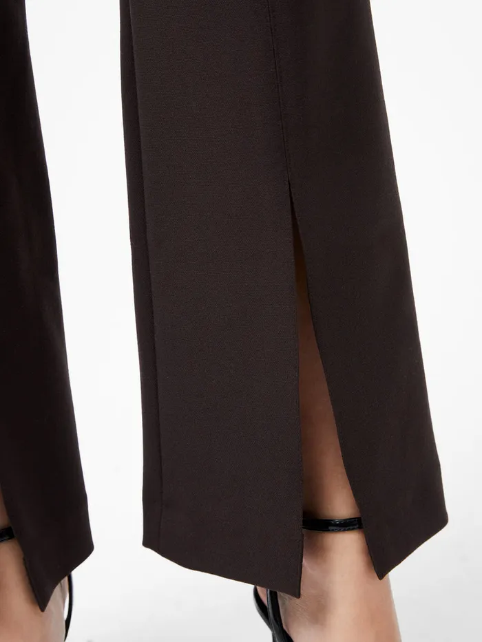 Woman Trousers French Connection Whisper Front Split Trousers Chocolate Ganache Woman Trousers French Connection Whisper Front Split Trousers Chocolate Ganache