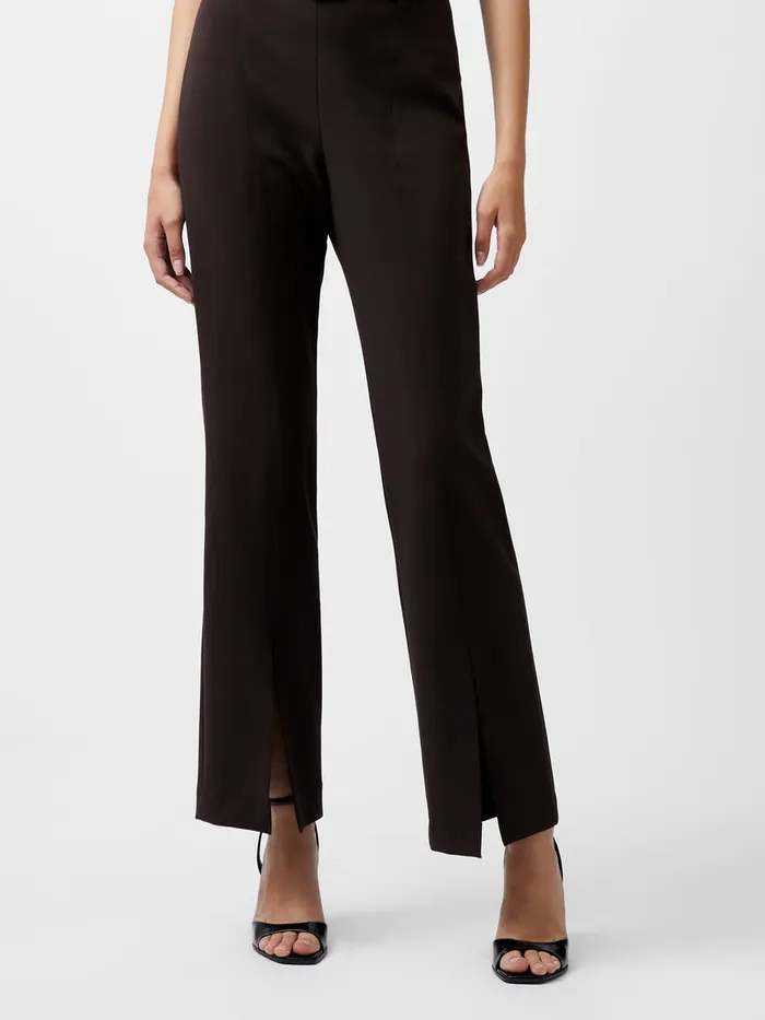 Woman Trousers French Connection Whisper Front Split Trousers Chocolate Ganache Woman Trousers French Connection Whisper Front Split Trousers Chocolate Ganache