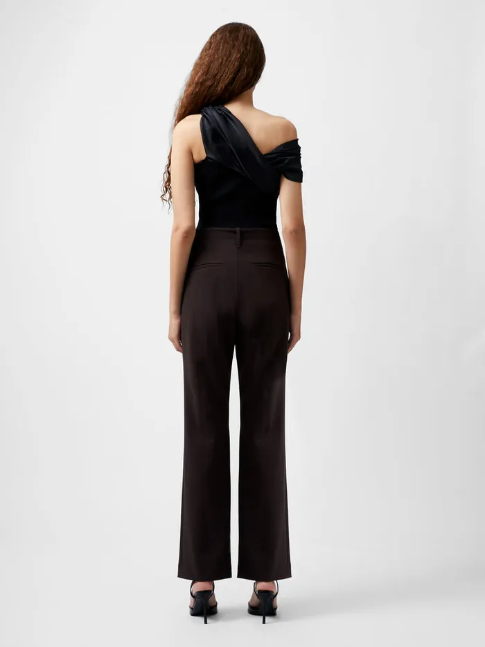 Woman Trousers French Connection Whisper Front Split Trousers Chocolate Ganache Woman Trousers French Connection Whisper Front Split Trousers Chocolate Ganache