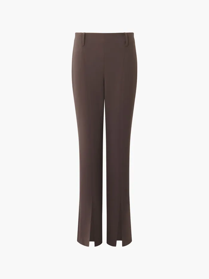 Woman Trousers French Connection Whisper Front Split Trousers Chocolate Ganache Woman Trousers French Connection Whisper Front Split Trousers Chocolate Ganache