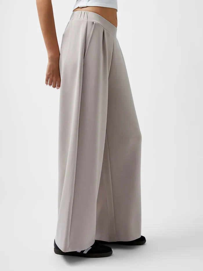 Woman Trousers French Connection Wren Wide Leg Trousers Washed Macchiato Woman Trousers French Connection Wren Wide Leg Trousers Washed Macchiato